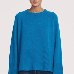 360 Cashmere Krystal Sweater Bright Blue 100% Cashmere